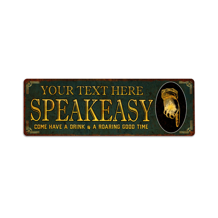 Personalized Speakeasy Home Bar Sign Rustic Pub Man Cave Wall Décor 106182002006