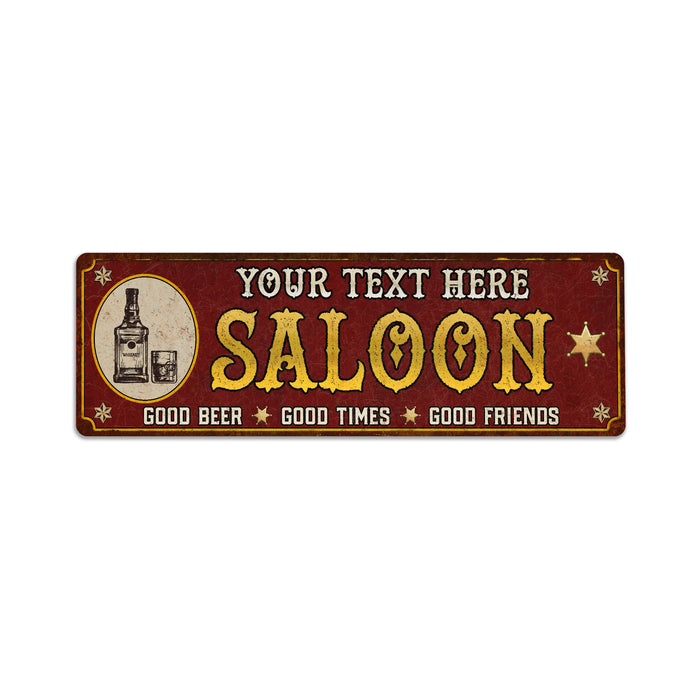 Personalized Saloon Home Bar Sign Rustic Distressed Pub Man Cave 106182002007
