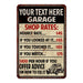 Personalized Garage Shop Rates Sign 108120010001 — Chico Creek Signs