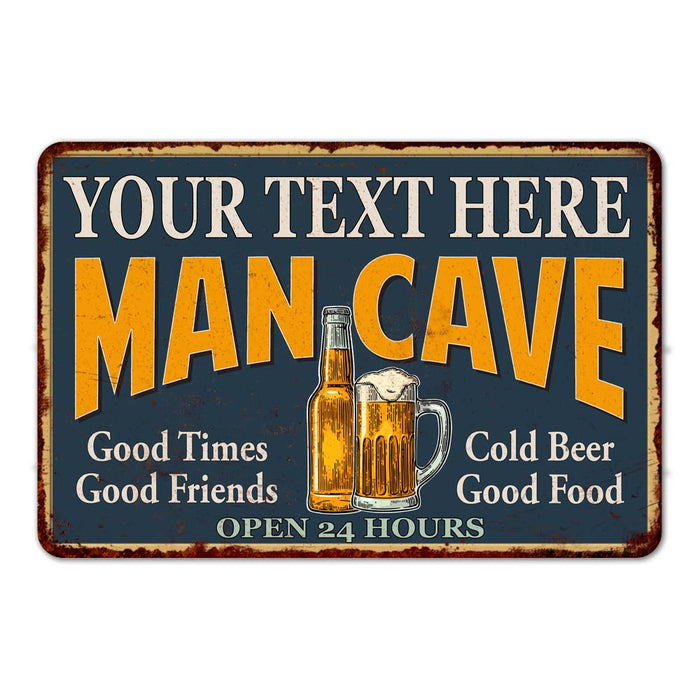 Personalized Man Cave Metal Sign Green Gift Decor 108120012001