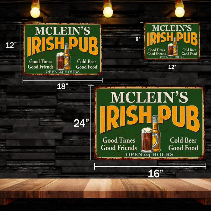 Personalized Irish Pub Beer Metal Sign Bar Wall Decor 108120013001