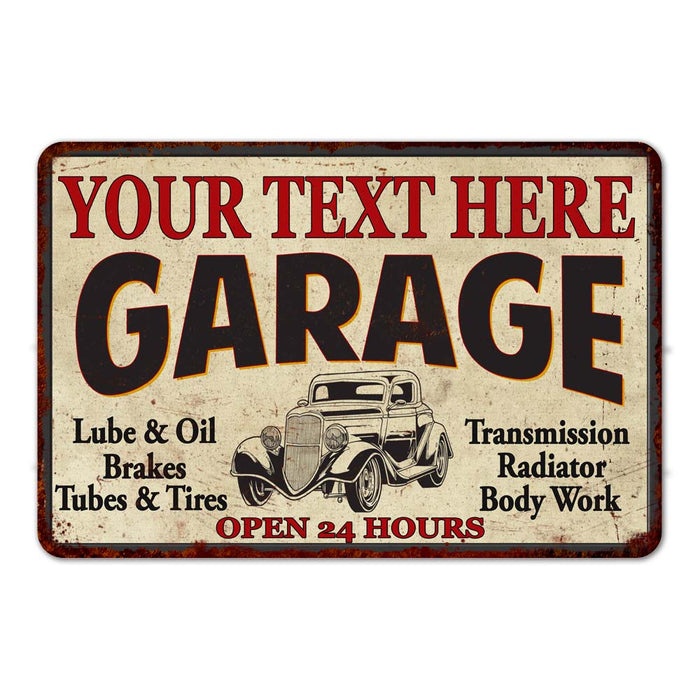 Personalized Garage Man Cave Metal Sign