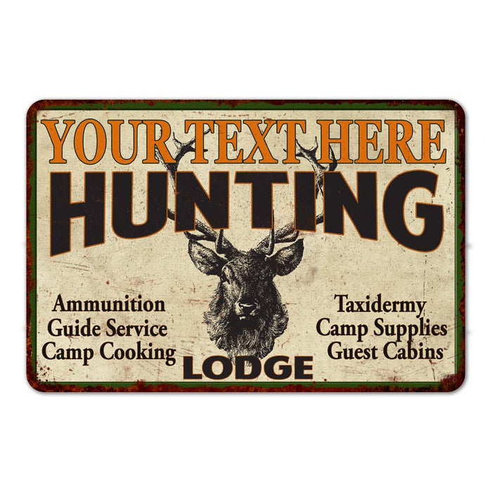 Personalized Hunting Lodge Metal Sign 108120015001