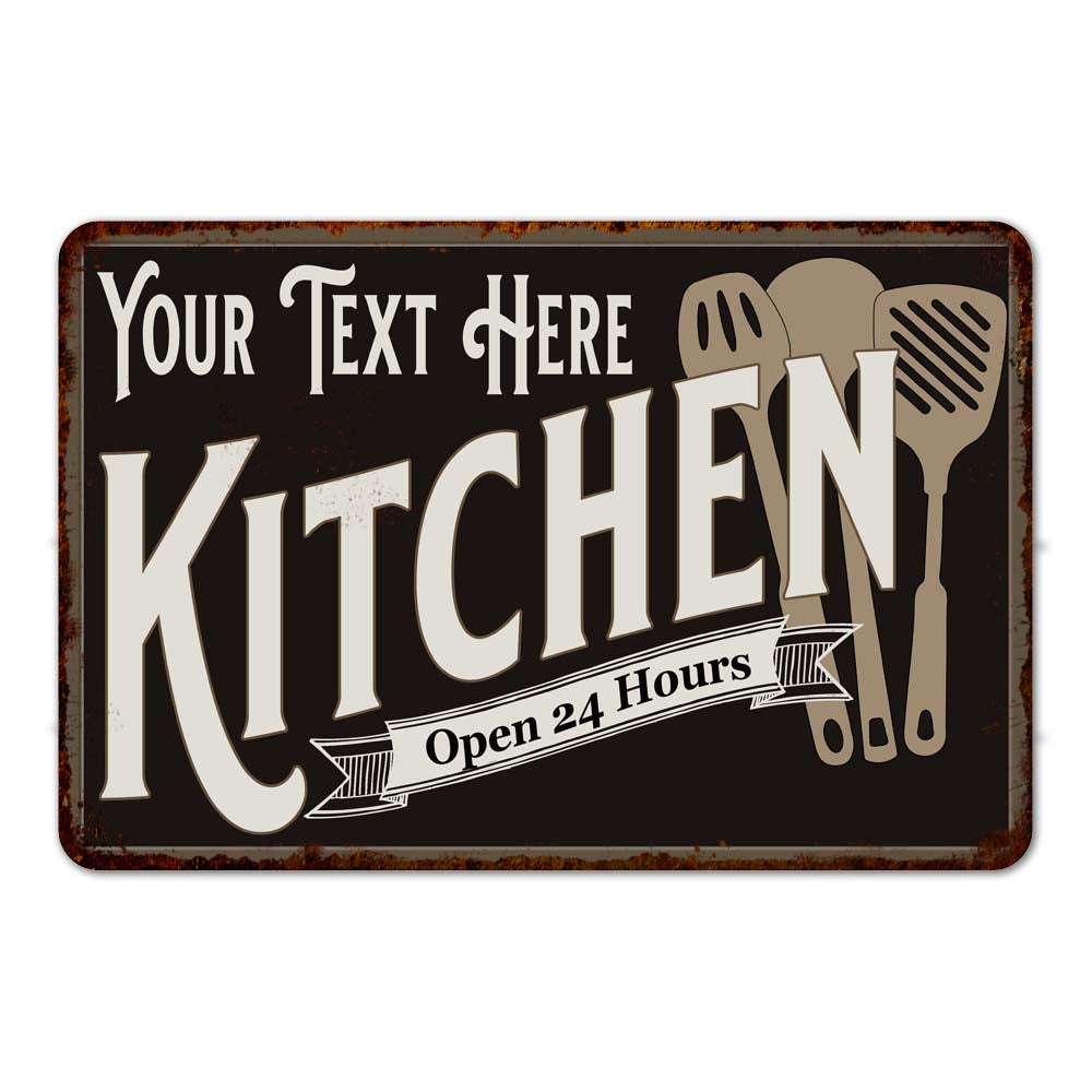 Personalized Kitchen Sign - Black — Chico Creek Signs