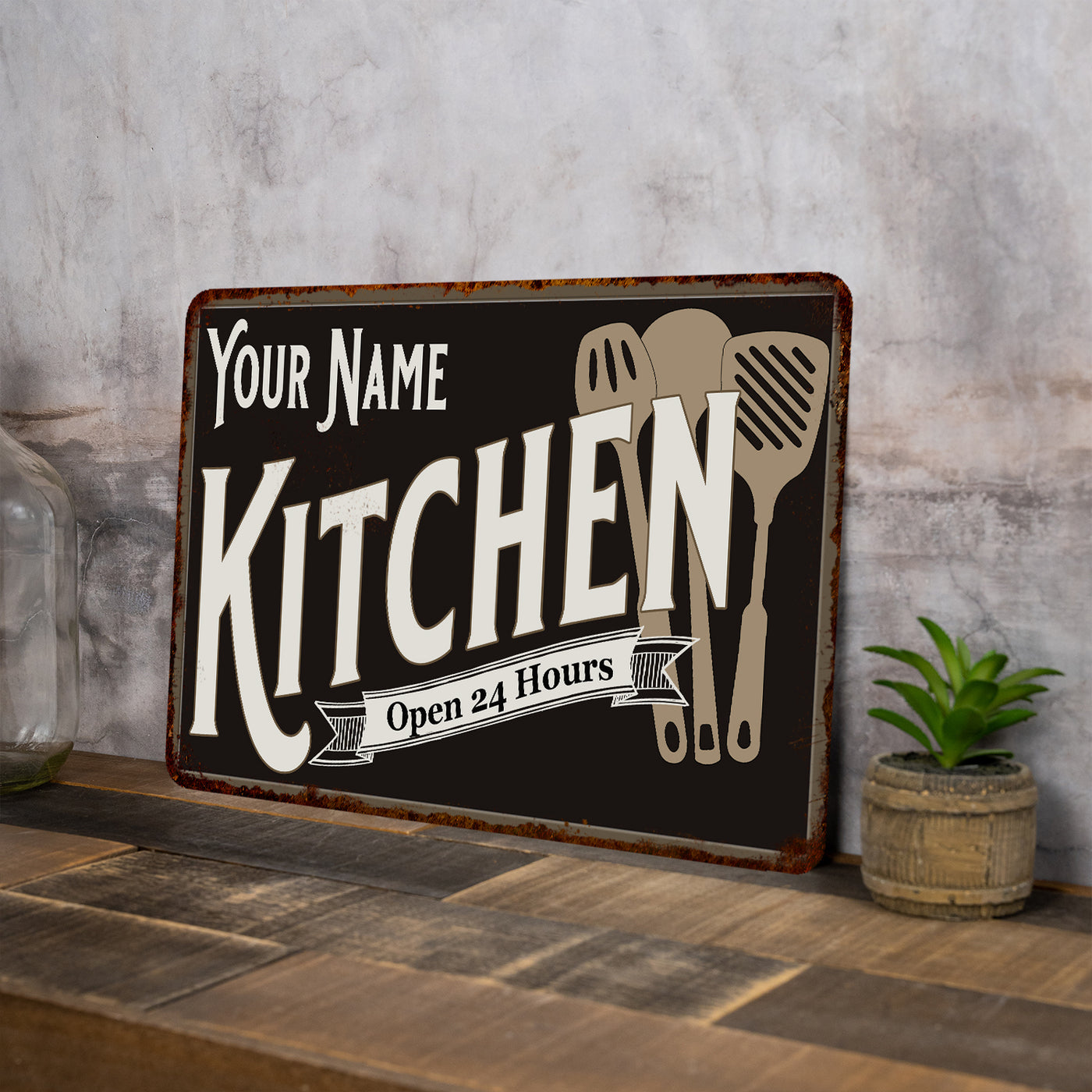 Personalized Kitchen Metal Sign | Farmhouse Decor — Chico Creek Signs