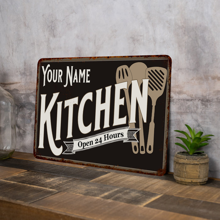 Personalized Kitchen Sign - Black — Chico Creek Signs