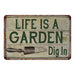 Garden Dig In Vintage Look Garden Chic 8x22 Metal Sign 108120020033
