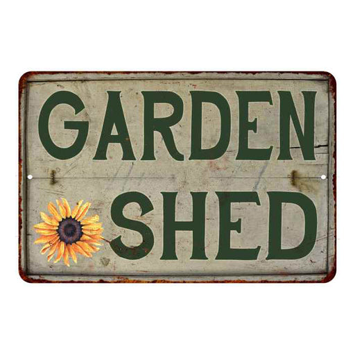 Garden Shed Vintage Look Garden Chic 8x22 Metal Sign 108120020043