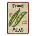 Fresh Peas Kitchen Vintage Look Chic 8x22 Metal Sign 108120020056