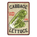 Cabbage Lettuce Kitchen Vintage Look Chic 8x22 Metal Sign 108120020058