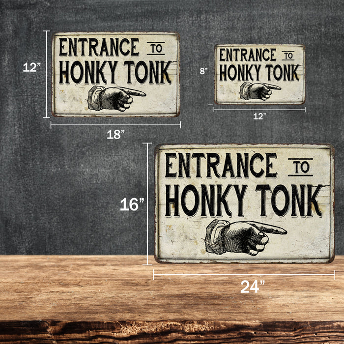 Entrance to Honky Tonk Vintage Look Chic Distressed 108120020174