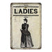 Ladies Restroom Sign Vintage Look Chic Distressed 8x12108120020243