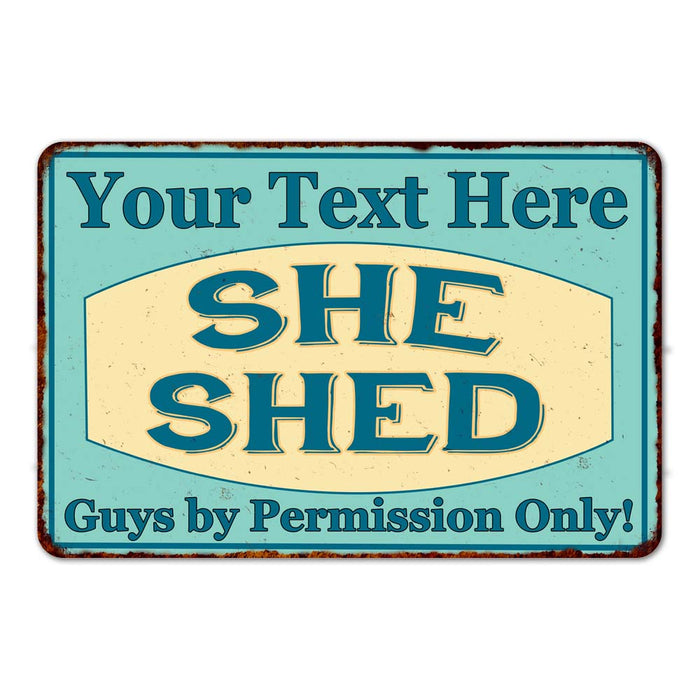 Personalized SHE SHED Metal Sign Wall Decor Gift Hers 108120039001
