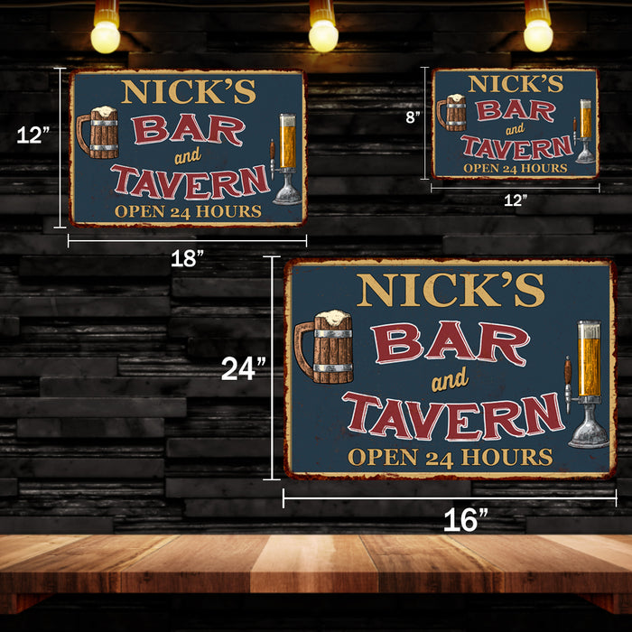 Personalized Green Bar & Tavern Rustic Sign Decor Wall 108120047001