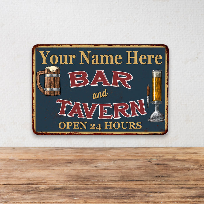 Personalized Green Bar & Tavern Rustic Sign Decor Wall 108120047001