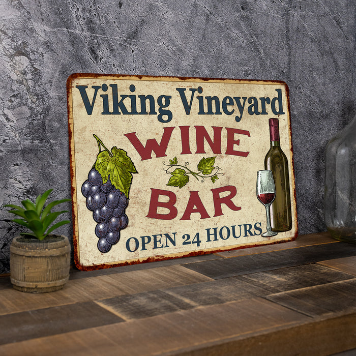 Personalized Rustic Wine Bar Wall Decor Kitchen Gift Sign Metal 108120056001