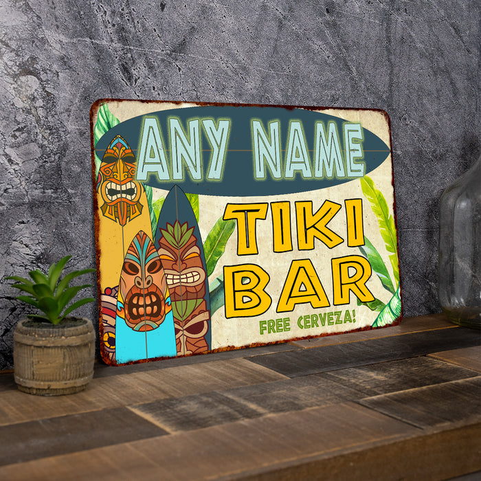 Personalized TIKI BAR Island Metal Sign Wall Decor Gift 108120058001