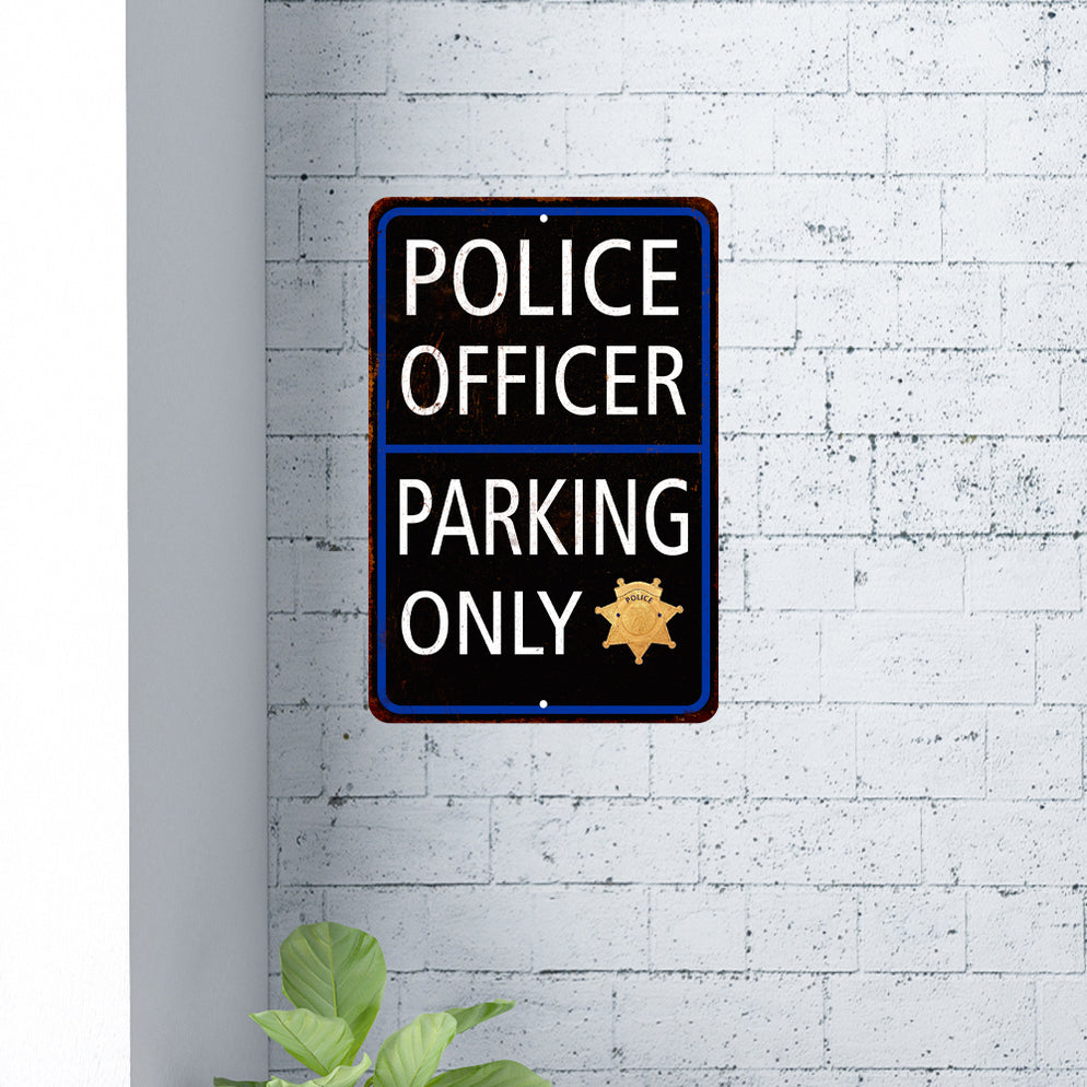 Police Officer Parking Only Military Police 8x12 Metal Sign 1081200620 ...