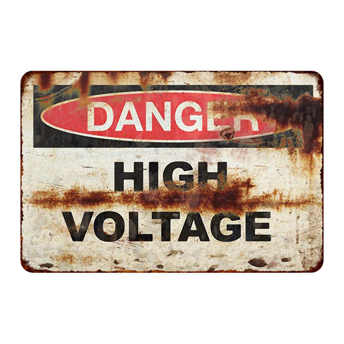 Danger High Voltage Sign Vintage Wall Decor Signs Art Tin Gift