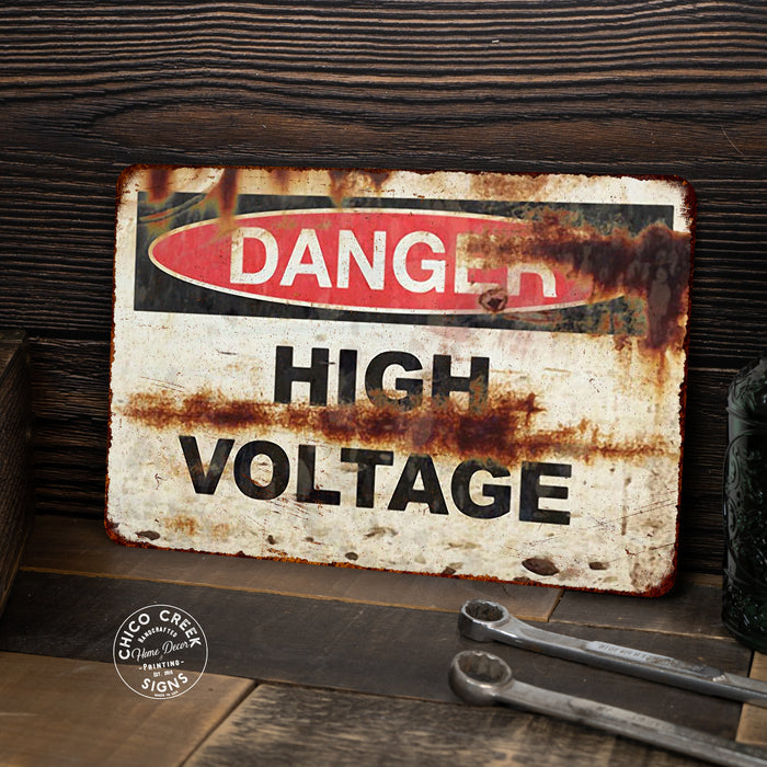 Danger High Voltage Sign Vintage Wall Decor Signs Art Tin Gift
