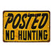 Posted NO Hunting Sign Vintage Wall Décor Signs Art Decorations Tin Gift 