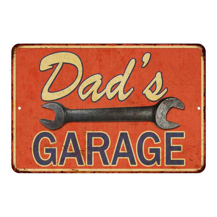 Metal Dad's Garage Dads Shed Wall Decor Tin Sign Metal Dad's Garage Dads Shed Wall Decor Tin Sign