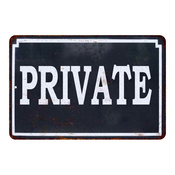 Private Game Refuge Sign Vintage Wall Décor Signs Art Decorations Tin Gift 