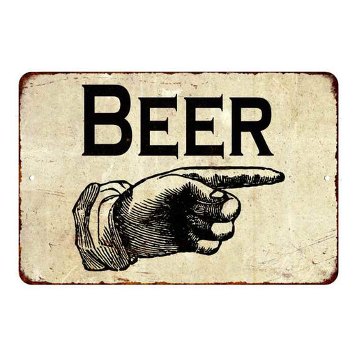 Beer Right  Sign Vintage Wall Décor Signs Art Decorations Tin Gift 