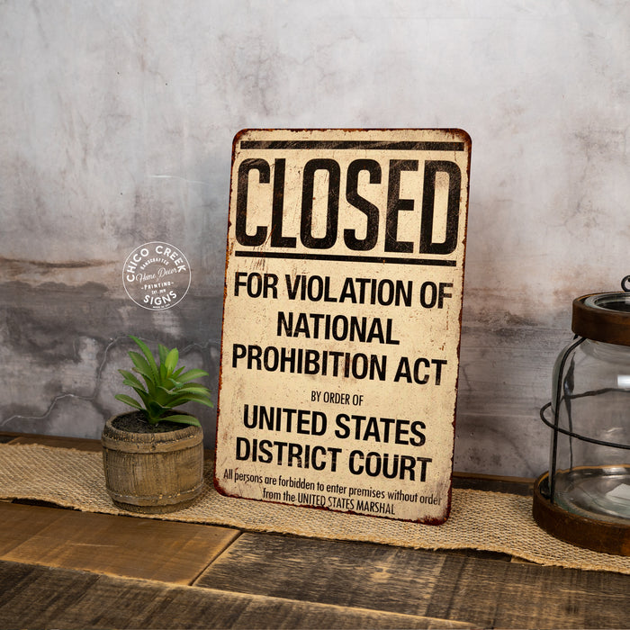 Vintage Closed Sign