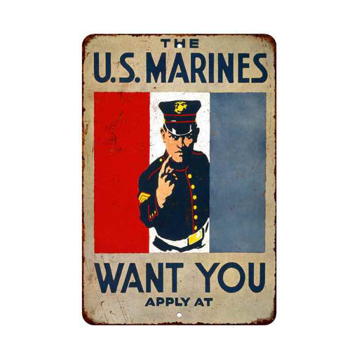 USMC Wants You Sign Vintage Wall Décor Signs Art Decorations Tin Gift 