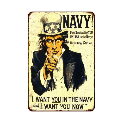 US NAVY Wants You Sign Vintage Wall Décor Signs Art Decorations Tin Gift 