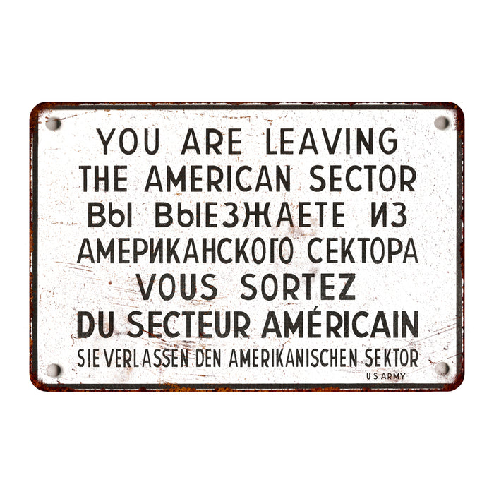 WWII Berlin Cold War History Allied Military Man Cave Metal Sign 108120068008