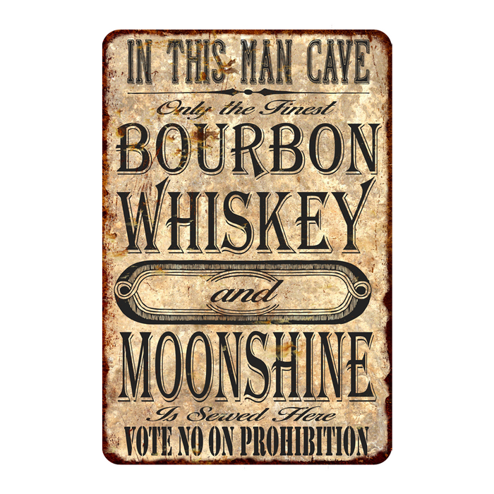 Bourbon Whiskey and Moonshine Metal Sign 108120068016