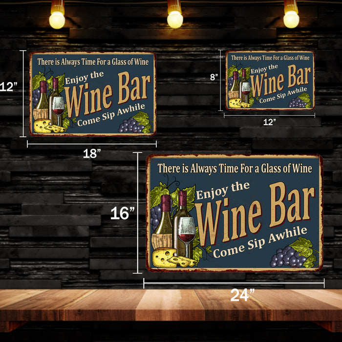 Wine Bar Pub Décor Man Cave Signs Vintage Looking Reproduction Metal Sign 108120068021