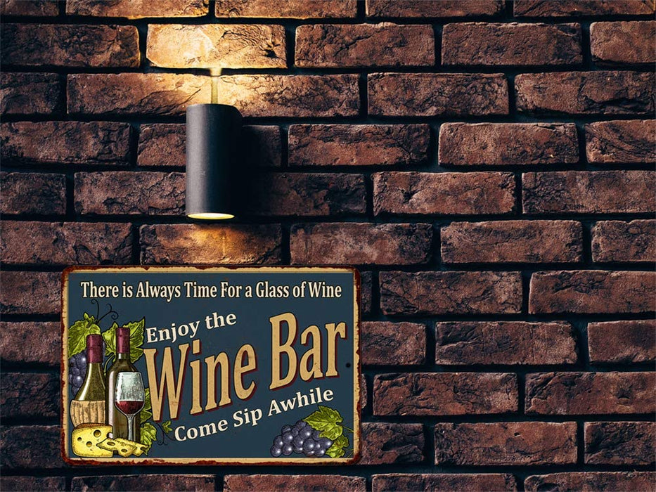 Wine Bar Pub Décor Man Cave Signs Vintage Looking Reproduction Metal Sign 108120068021