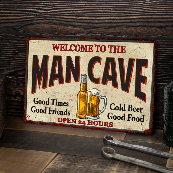 Bar and Grill Beer Pub Décor Man Cave Signs Vintage Looking Reproduction Metal Sign 108120068022