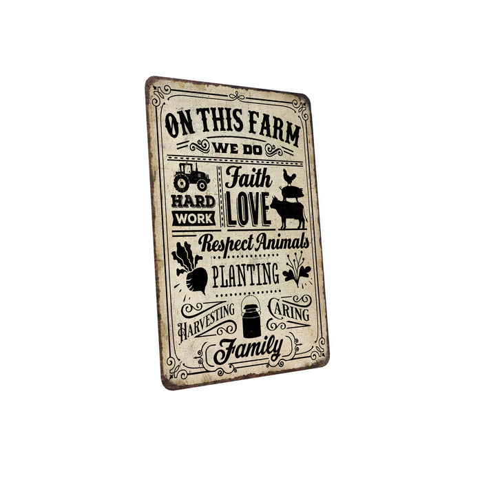 On This Farm Sign Tan Farm Life Faith Love Farmhouse Home Decor Gift 108120069002