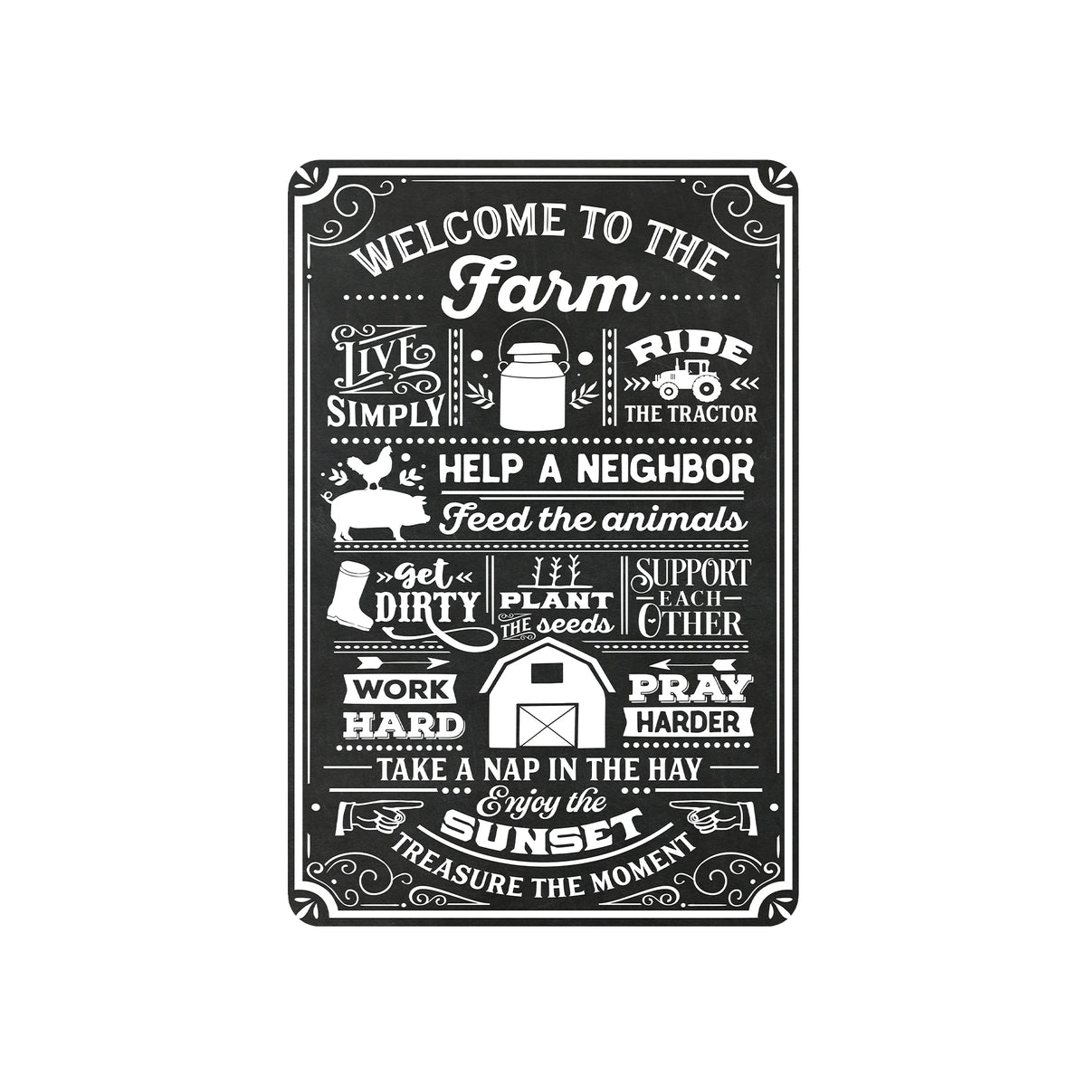 Welcome To The Farm Sign Farm Life Faith Love Farmhouse Barn Home Deco ...