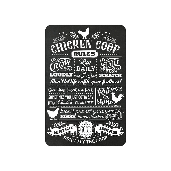 Chicken Coop Rules Sign Farmhouse Barn Fresh Eggs Say Cluck It Home Decor Gift