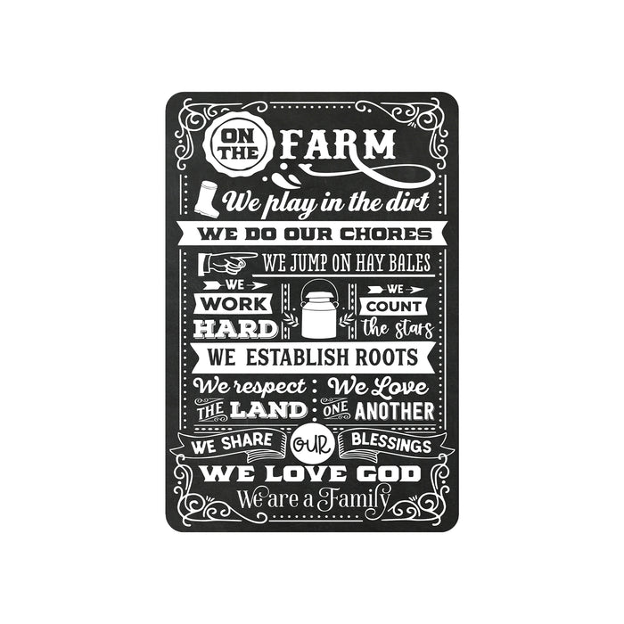 Farm Family Sign Work Hard We Love God Count the Stars Home Decor Gift