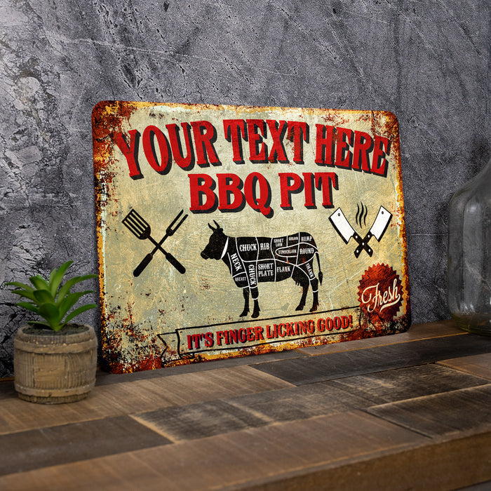 Personalized BBQ PIT Custom Metal Sign 108120075001