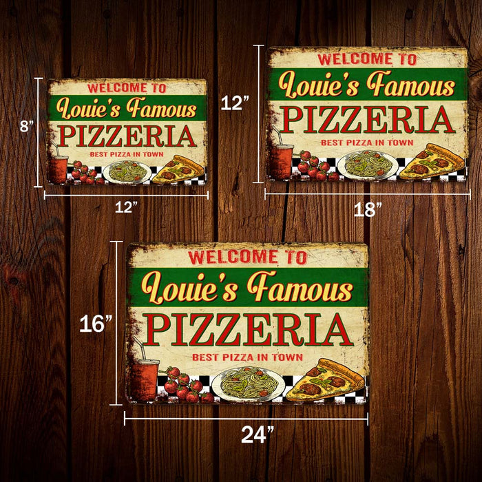 Personalized Name Pizzeria Custom Metal Sign Wall Decor 108120077001