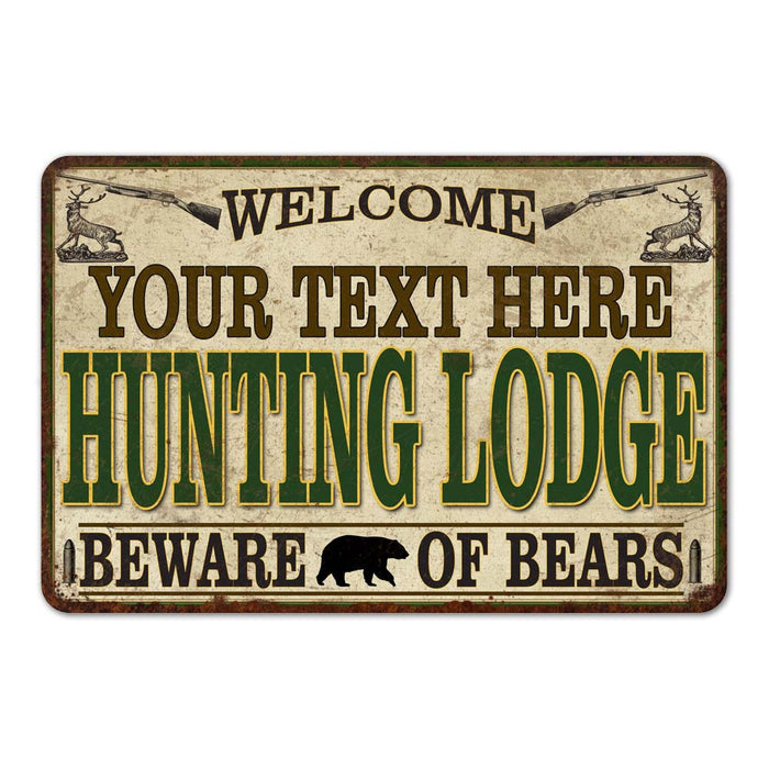 Your Name Personalized Hunting Lodge Sign Metal Man Cave Cabin Wall Decor 108120085001
