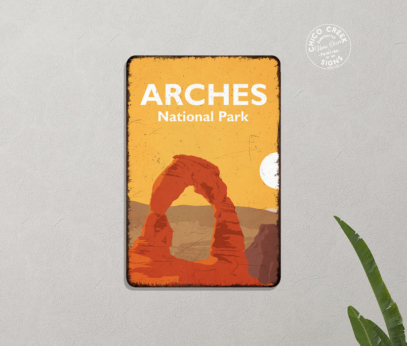 Aches National Park Sign Rustic Looking Wall Decor Cabin Decorative Signs Utah 108120086001