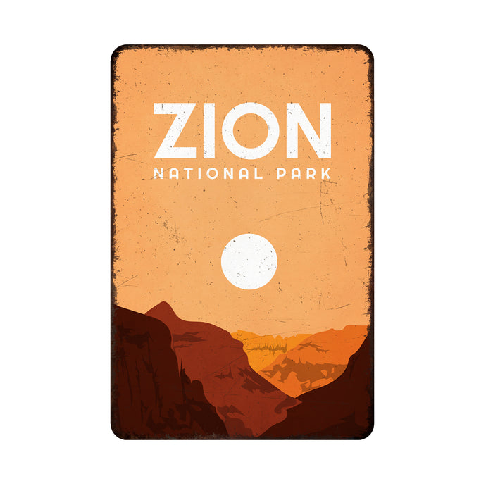 Zion National Park Sign Rustic Looking Wall Decor Cabin Decorative Signs Utah 108120086002