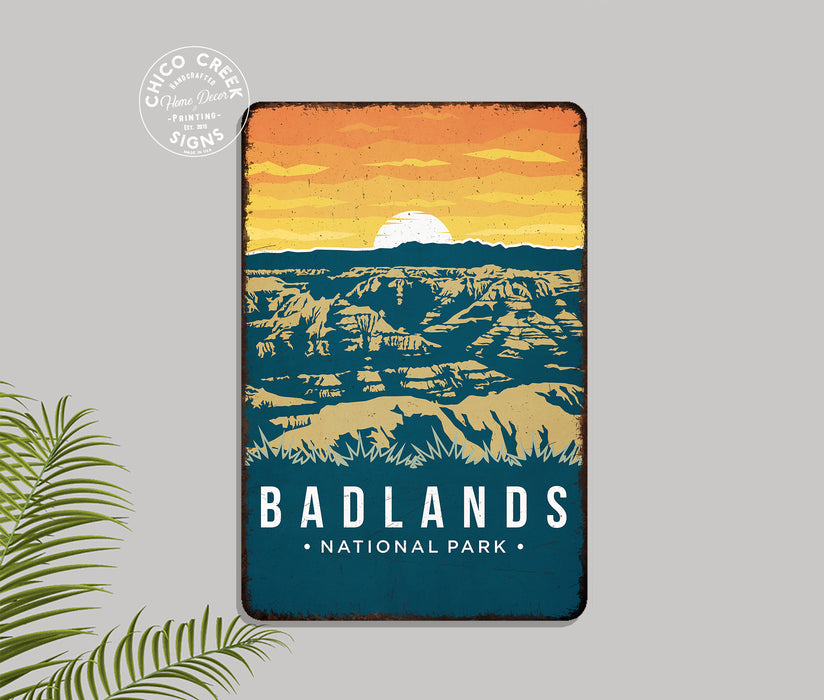 Badlands National Park Sign Rustic Looking Wall Decor Cabin Decorative Signs 108120086003