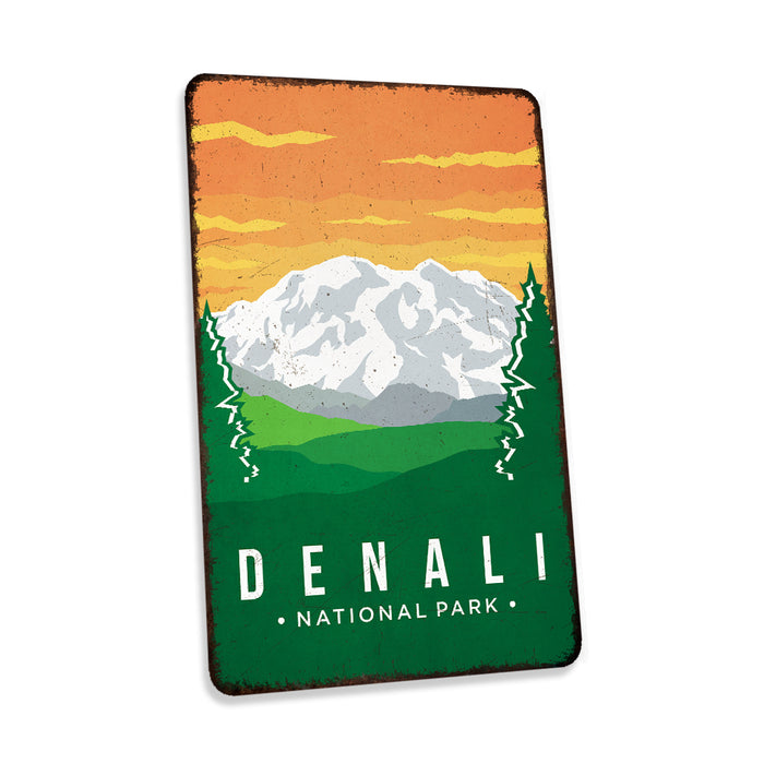 Denali National Park Sign Rustic Looking Wall Decor Cabin Decorative Signs Alaska