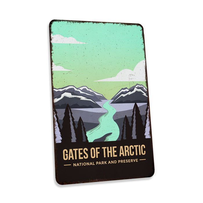 Gates of the Arctic National Park Sign Rustic Wall Decor Cabin Signs Alaska 108120086008