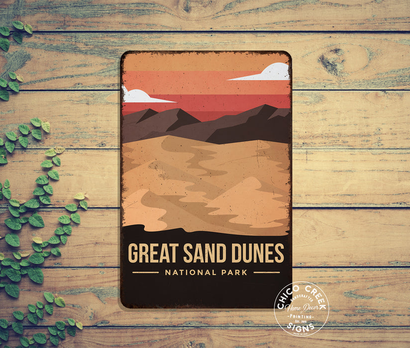Great Sand Dunes National Park Sign Rustic Looking Wall Decor Cabin Colorado 108120086013