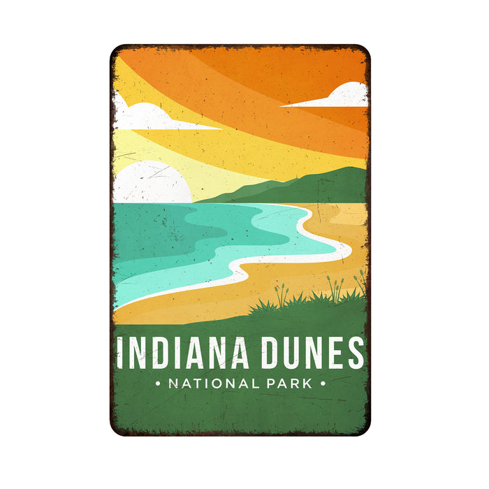 Indiana Dunes National Park Sign Rustic Looking Wall Decor Cabin Decorative Signs 108120086016